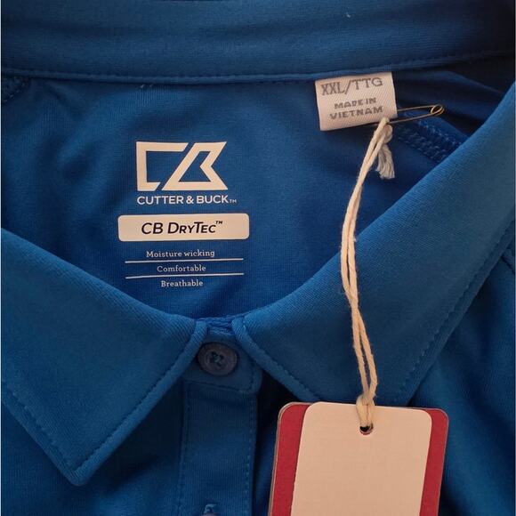 Cutter & Buck Vibrant Blue Polo Shirt Size XXL - Picture 2 of 8